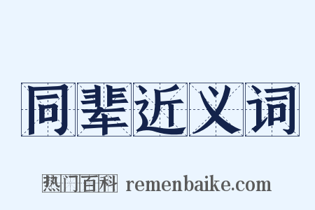 同辈近义词是什么意思的图片
